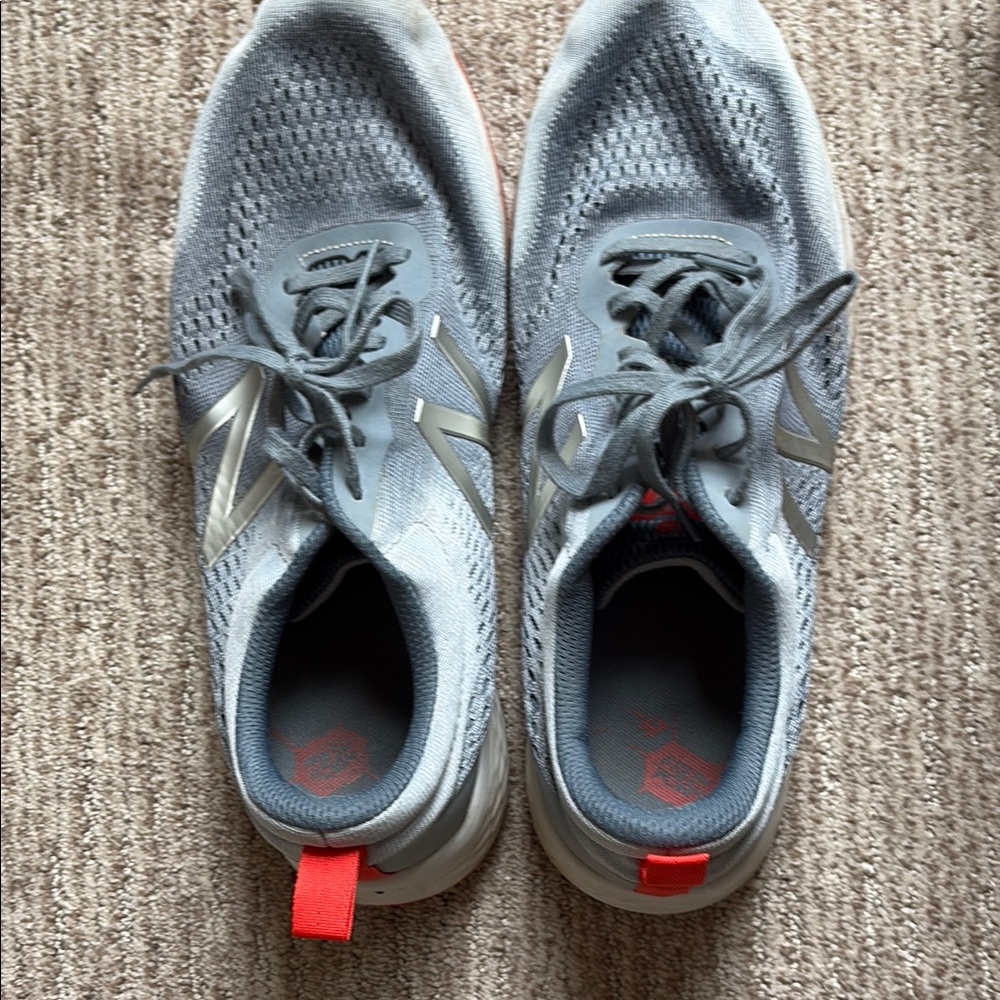 New Balance Gray and White Athletic Sneakers